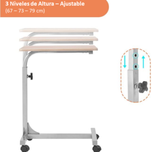 Mesa Clínica - Multifuncional - ajustable - mesa- alimentación - pacientes- abuelos- tercera edad - discapacidad